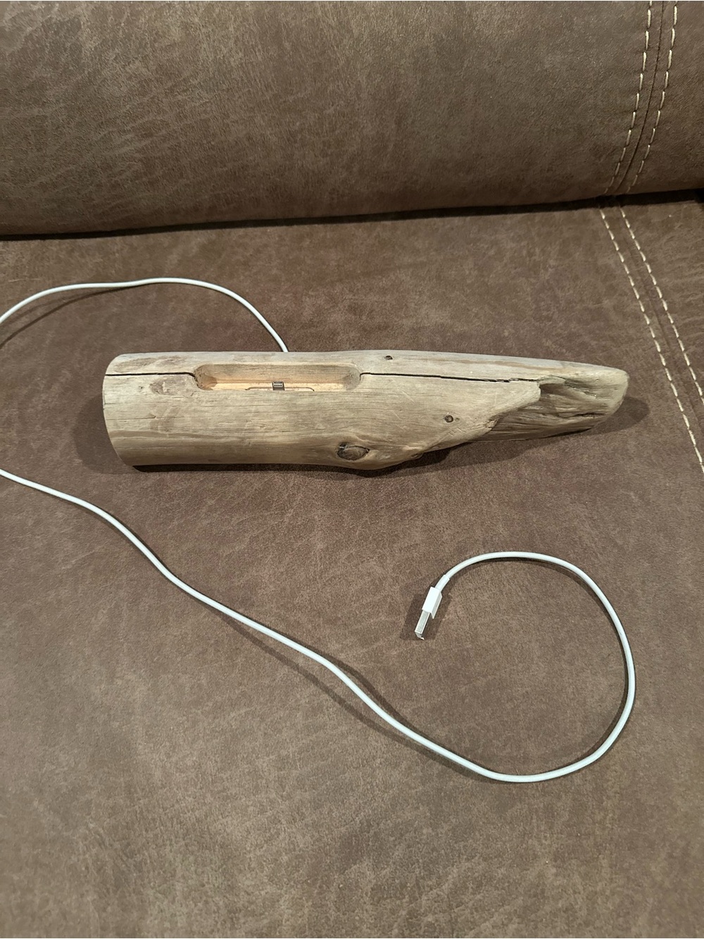 Driftwood iPhone Charging Dock